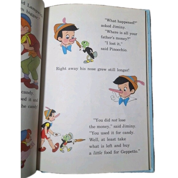 Vintage Walt Disney Book Lot – Pinocchio (1973), The Rescuers (1977), Thumper... - Picture 6 of 12